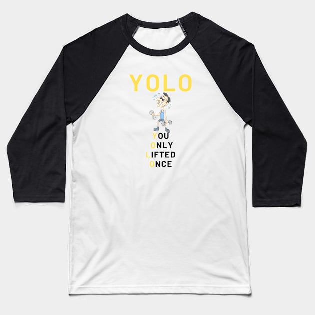 YOLO Gold Edition Baseball T-Shirt by Statement-Designs